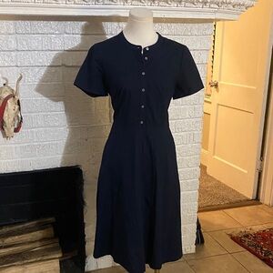 J. Crew Dark Blue Midi Dress